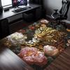 Leoparden-Blumen-Kristall-Samt-Teppich Wildtier-Muster Heimdekoration Wohnzimmer-Teppich Weiche Bodenmatte Natur-inspiriertes Design