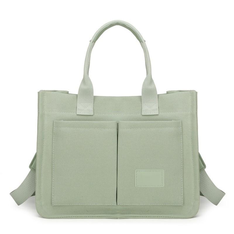 

New Nylon Cloth Bag Japanese Simple Large-capacity Shoulder Daily Commuting All-matching Handbag Casual Tote зелений