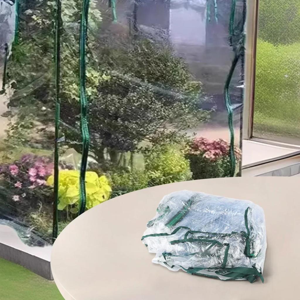 För Hemodling Rullport PVC-växthus För Växttillväxt Täckutrustning Väderbeständig Bekväm Åtkomst