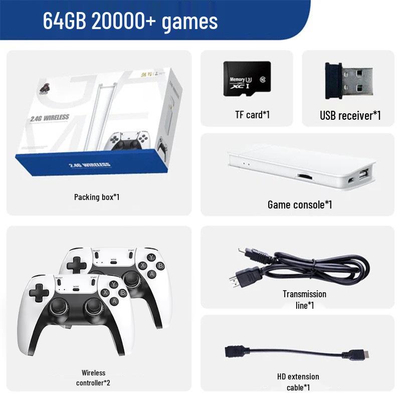Crossm15 Retro HD 4K HDMI Wireless Dual-Player Arcade Game Console