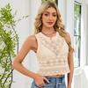 Frühling Sommer Lochmuster Bluse Neue Tägliche Gestrickte Weste Damenweste Strickoberteil Mehrfarbig