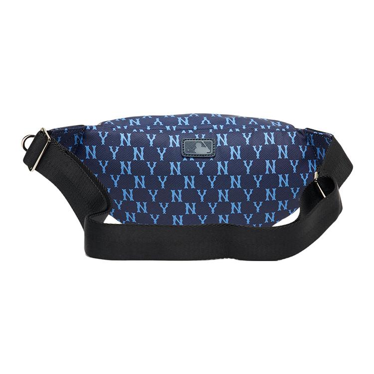 New MLB Monogram Collection Polyester Combo Bag Crossbody Bags Fanny Pack Regular Unisex Marine Blue 3AHSM012N-50NYL