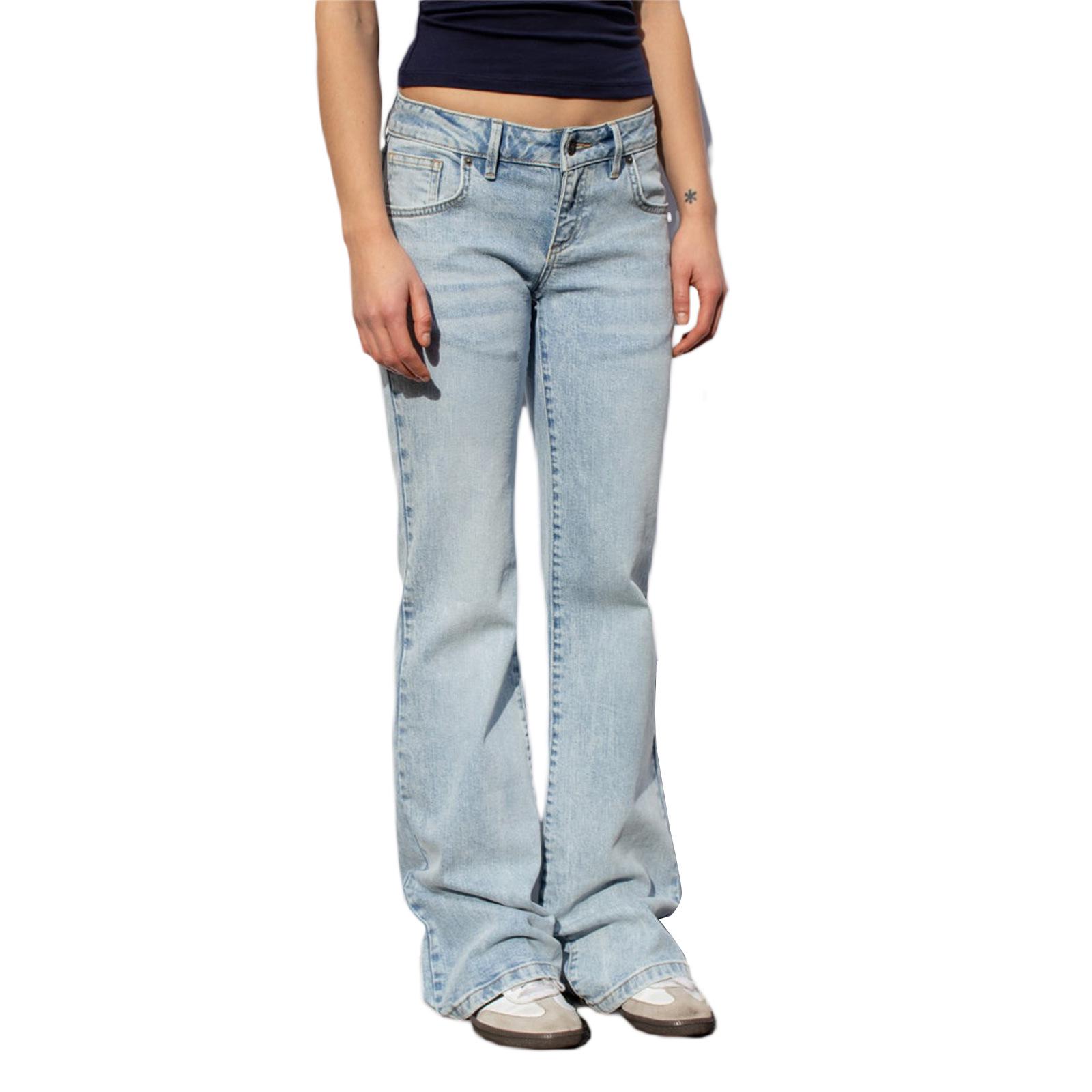 

2024 Women s Elastic Slimming Bell Bottom Jeans Extra Small
