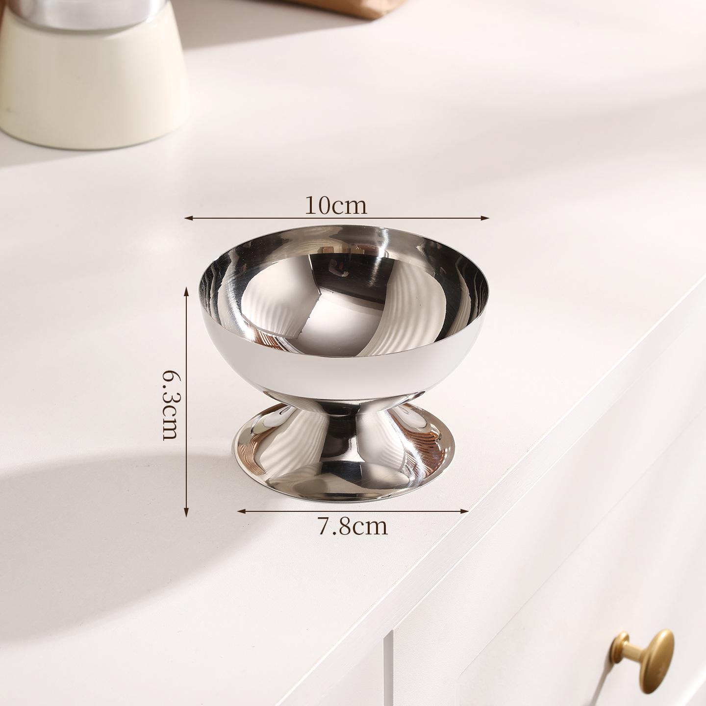 304 stainless steel high footed cup hotel restaurant ice cream cup bar dessert pudding fruit salad bowl