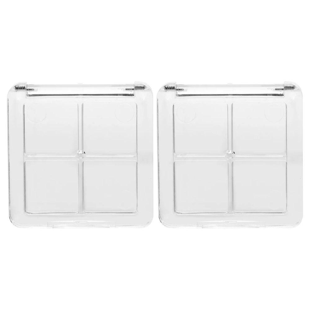 Lippenpalette Leere Lippenstiftpalette Nachfüllbarer Make-up-Behälter Koffer Hohe Lidschatten-Schale Palette Magnetisch 2 Stück, Wie Abgebildet, 2 Stück