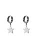 Stainless Steel Star Hoop Earrings For Women Men Gold Color Star Earrings Wedding Ear Buckle Jewelry Christmas Gift aretes
