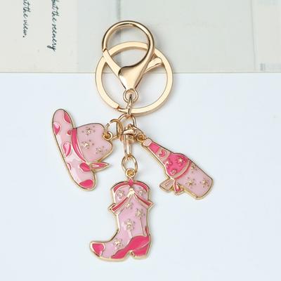 Styles Cowboy Hat Bag Ornament Modern Metal Luggage Accessory Gift Fashion Bag Pendant Phone Charm