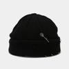 Trendy Unisex Wool Hat: European & American Iron Ring Pinhole Design for Street Hip-Hop