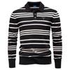 Gant 2025 Autumn/Winter Embroidery New Large Collar Men's Striped Sweater Polo Collar Knitted Sweater Men