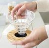 HARIO V60 Žáruvzdorný skleněný kávový dripper s povrchovou úpravou z olivového dřeva (02) pro 1-4 šálky (VDGR-02-OV)