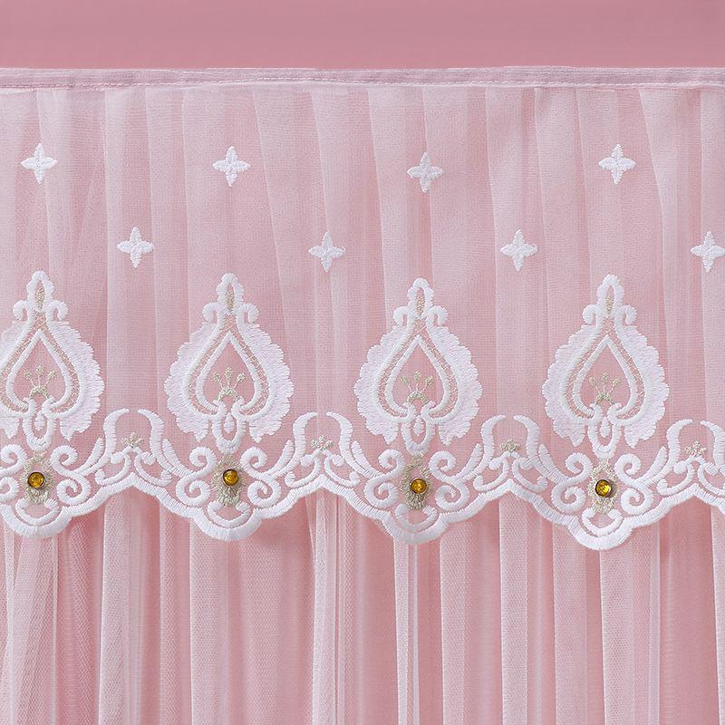 Lace Princess Privacy Door Curtain - No Drill, Anti-Peep, Decorative Partition for Bedroom or Living Room.