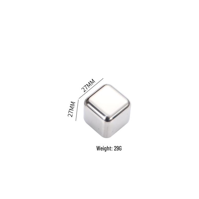 Stainless Steel Whiskey Stones Set - Reusable Ice Cubes for Drinks