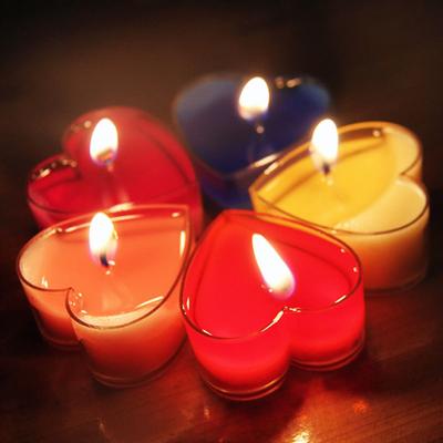 50 Sets Heart Round Candle Mold Tealight Jar Empty Case Plastic Clear Cups Candle Sleeve Craft Kit Diy Wax Jar for Candle Making