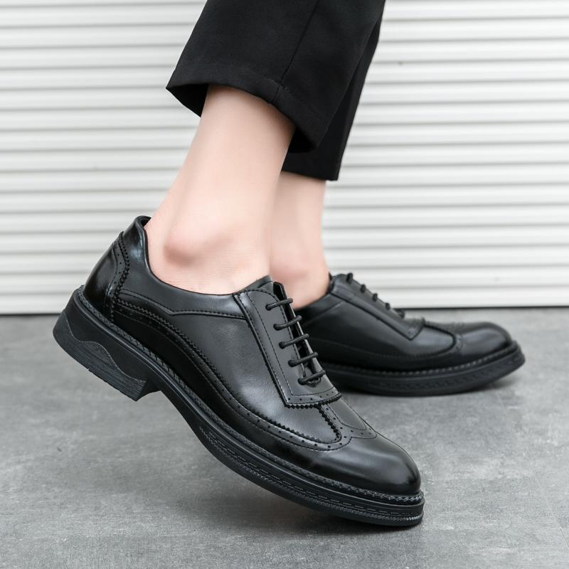 Fashion Classic Business Formal Leather Shoes Men Casual Wedding Footwear Fashion Pointed Office Derby Shoes British Style Oxford Shoes