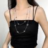 Sweet and cool Spice Girl Wind Metal Star Necklace Double Chain Design Sense Simple Versatile Design Sense Sweater Chain