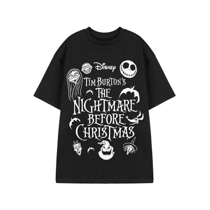 The Nightmare Before Christmas Unisex Erwachsenen Charaktere Kurzarm-T-Shirt