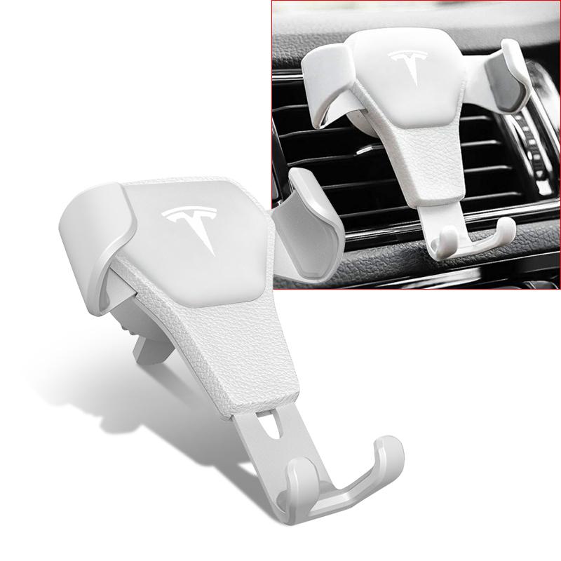 Car Phone Holder Vent Bracket GPS Navigation Mobile Car Styling For Tesla Model 3 Model X Y Style Roadster Auto Accessories