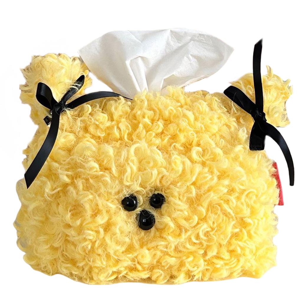 Convenient Plush Puppy Tissue Box Sturdy Tissue Box Convenient Tissue Dispenser Convenient Paper Organizer Stand