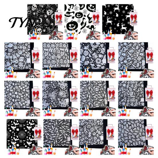 Gift for Creative Kids DIY Coloring Blanket with 24 Markers, Color Your Own Blanket, 59" X Soft Polyester Painting 45" Cozy Throw Sofa, Couch,
