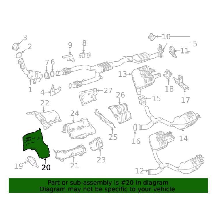 Auspuff-Hitzeschild für 2015-2023 Mercedes-Benz C-Klasse W205