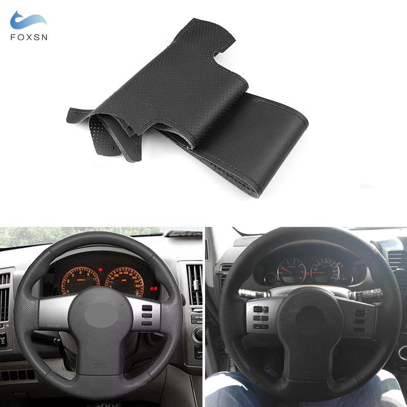 

Для Nissan Pathfinder III Frontier Xterra Navara 2005-2015 автомобильный чехол на руль черный из перфорированной кожи внутри