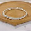 Women Solid Matte Bamboo Joint Open Bangle Bracelet Gift For Girlfriend