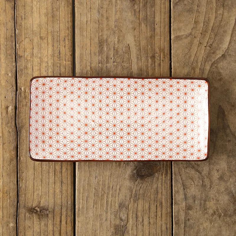 Stoviglie in Ceramica Stile Nordico Creativo Ristorante Piatto Rettangolare per Sushi Frutta Snack Domestici Piatto Piano Poco Profondo per Portata Principale
