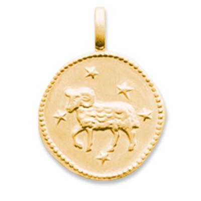 [Q8173] - Επίχρυσωμένο Κρεμαστό 'Κριός' χρυσό - 16 χιλ.