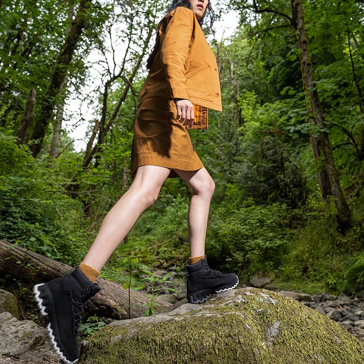 Timberland Outdoor Shock Absorbing Durable High-Top Functional Shoes Women Shoes Black A2K2YW