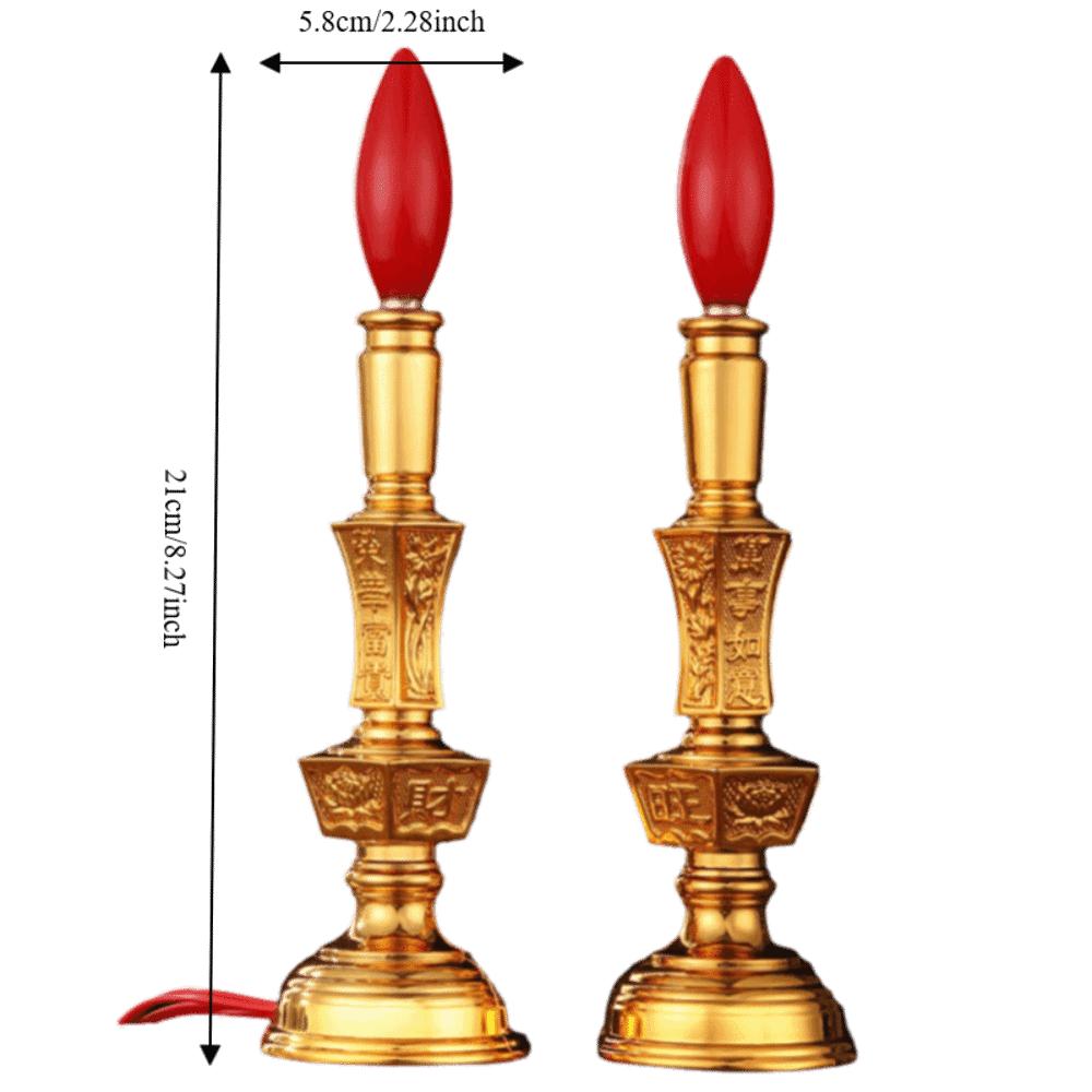 2pcs 8.27x2.28in Decorative Light LED Auspicious Flower Lamp Hotel & Tea House