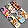 Rilakkuma Anime Cute Cartoon Phone Cover For IPhone 16 15 14 13 12 11 17 Pro Max Plus Color Silver Shell
