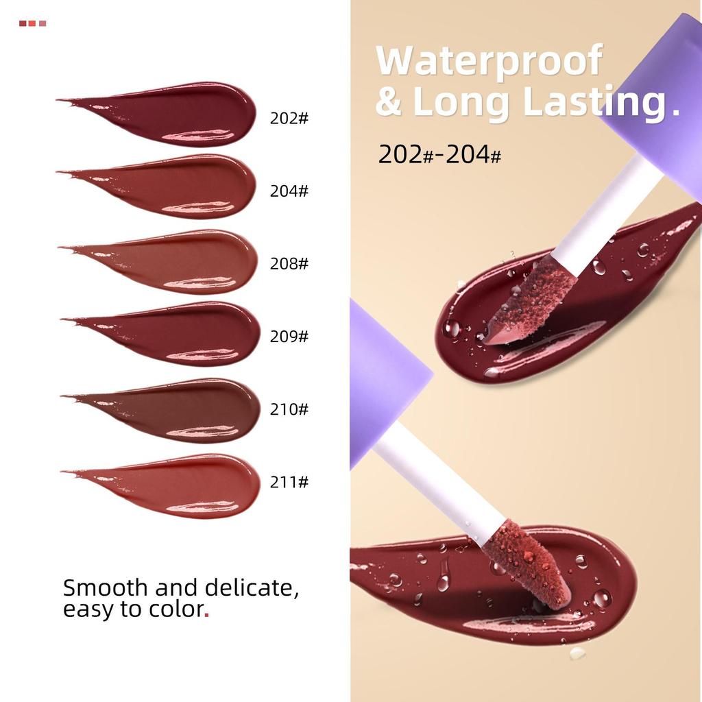 Earphone Shape Double Tube Air Matter Lip Gloss Long Lasting Waterproof Cosmetic 2.6gx2