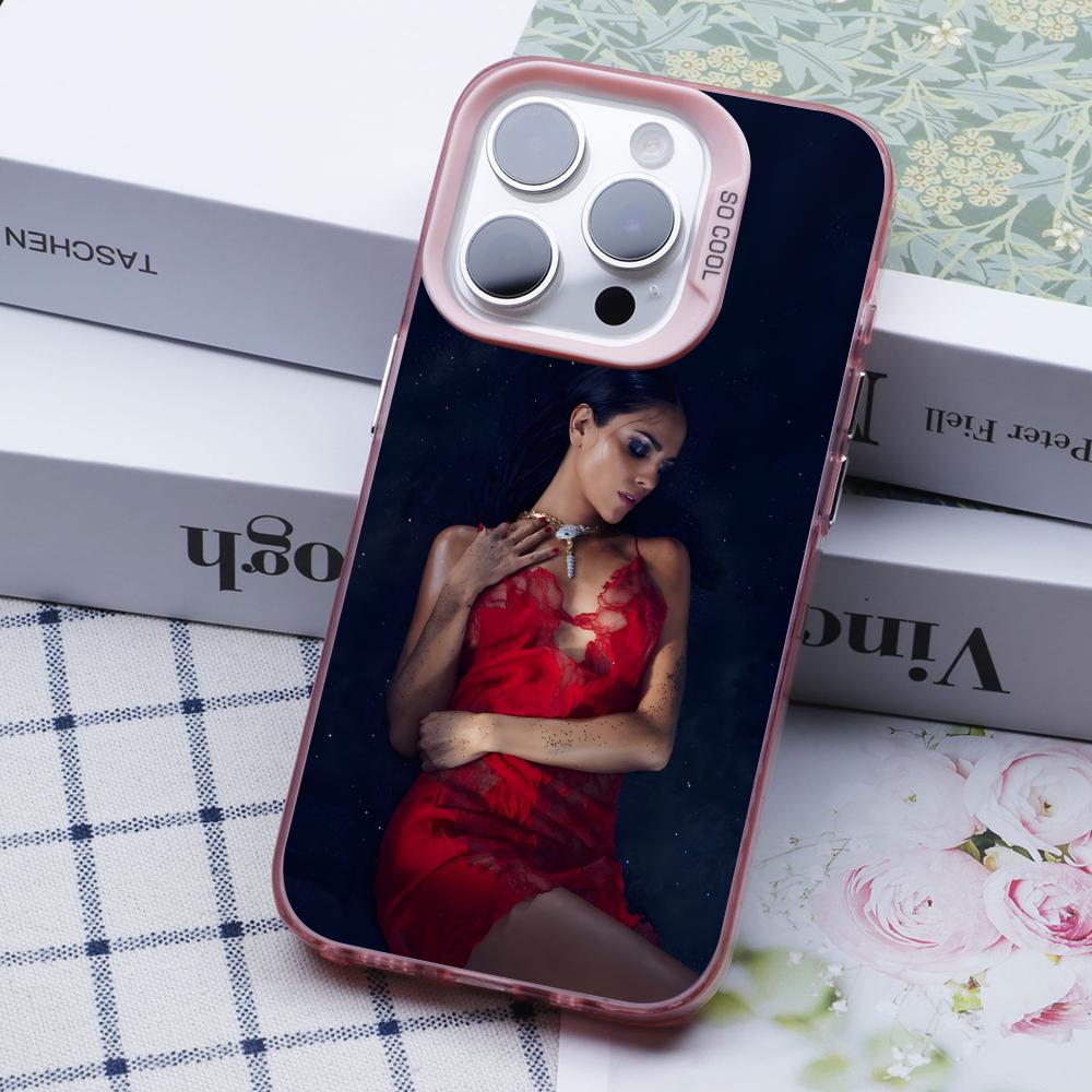 Fashion Eiza Gonzalez Pink Translucent Mobile Phone Case for iPhone 17 16 15 14 13 12 11 X XR XS Air Pro Max Plus Colorful Cover