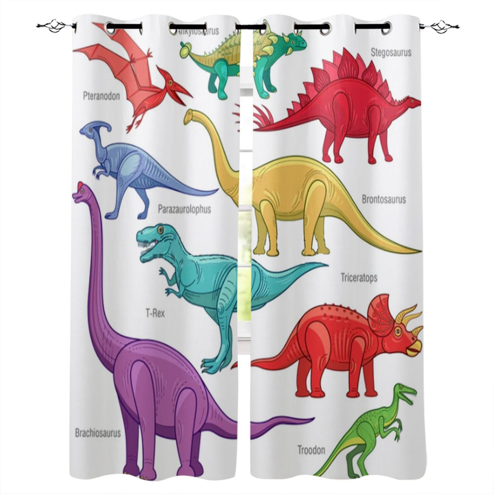 Мультфильм животное милый динозавр оконная занавеска детская спальня шторы домашние шторы — фото 11