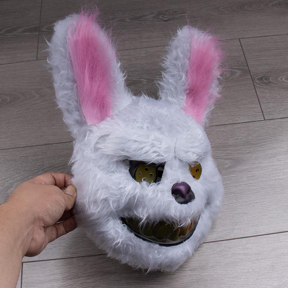 Halloween Horror Bloody Head Cover Mask Rabbit Bear Cosplay Mask Halloween Carnival Costume Headgear Props Handmade Party Dance
