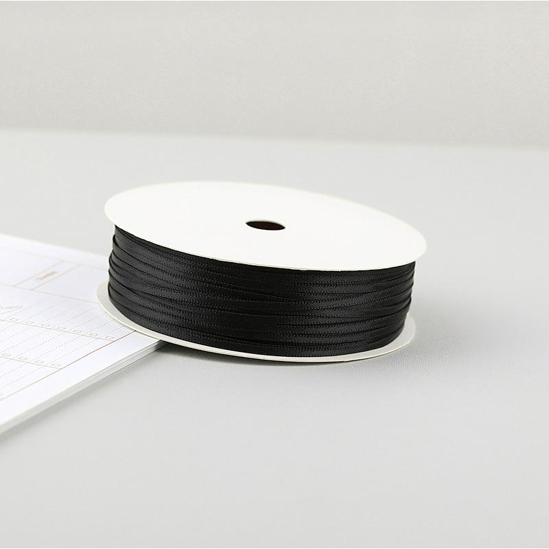 2MM Thin Ribbon Balloon 1 Volume Colorful Rope Ribbon Double-Sided Ribbon Decoration DIY Packaging Hair Accessories Wholesale
