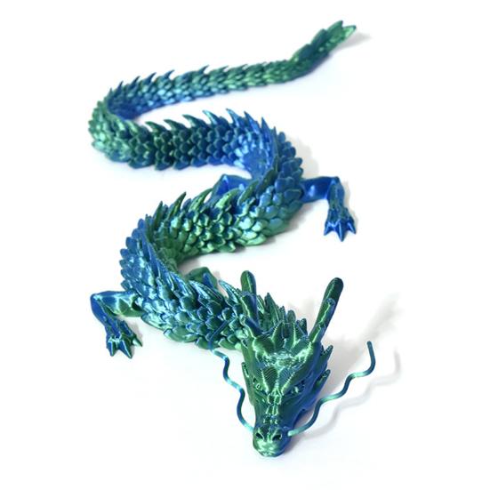 Socha čínského draka 3D tištěná figurka draka s pohyblivými klouby Dekorace na stůl se sochou draka pro domácí kancelář