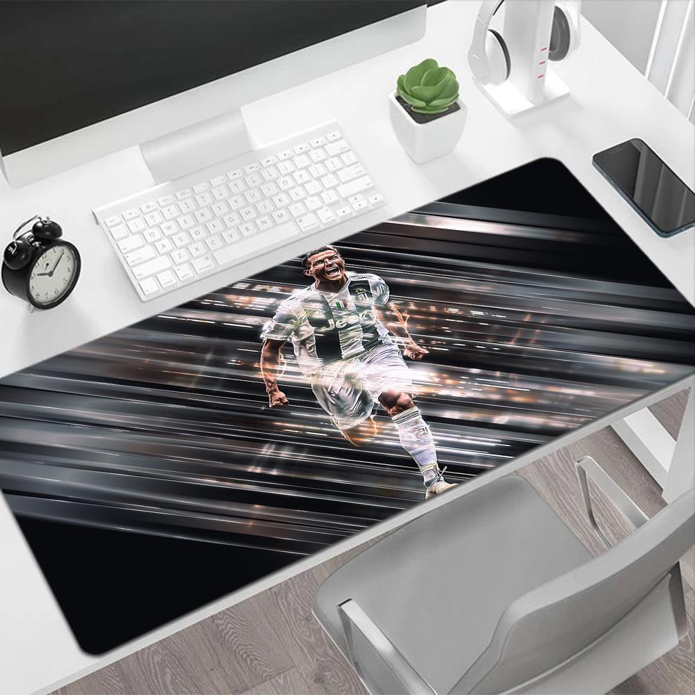 Football Player Celebration Large Mouse Pad Keyboard Mat Computer Desk Keyboard Mat Non-Slip Rubber Base Office and Gaming Desk Decoration