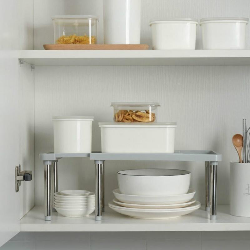 Multifunksjonelle Uttrekkbare Kjøkken- og Baderoms Hyller med Flere Lag Kjøkken- og Baderoms Ryddestativer