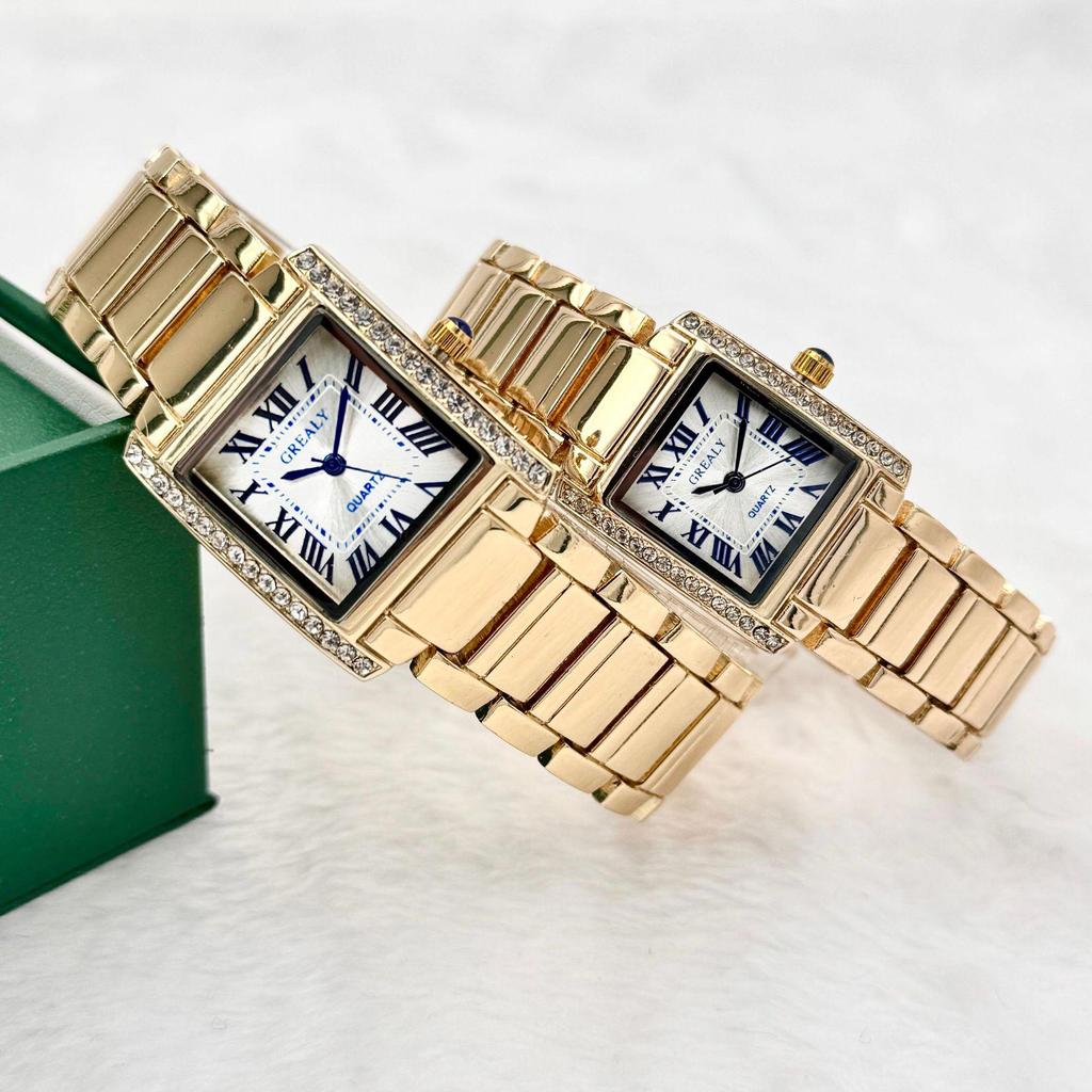 Square Waterproof Couple Quartz Watch - Fashionable for Men and Women