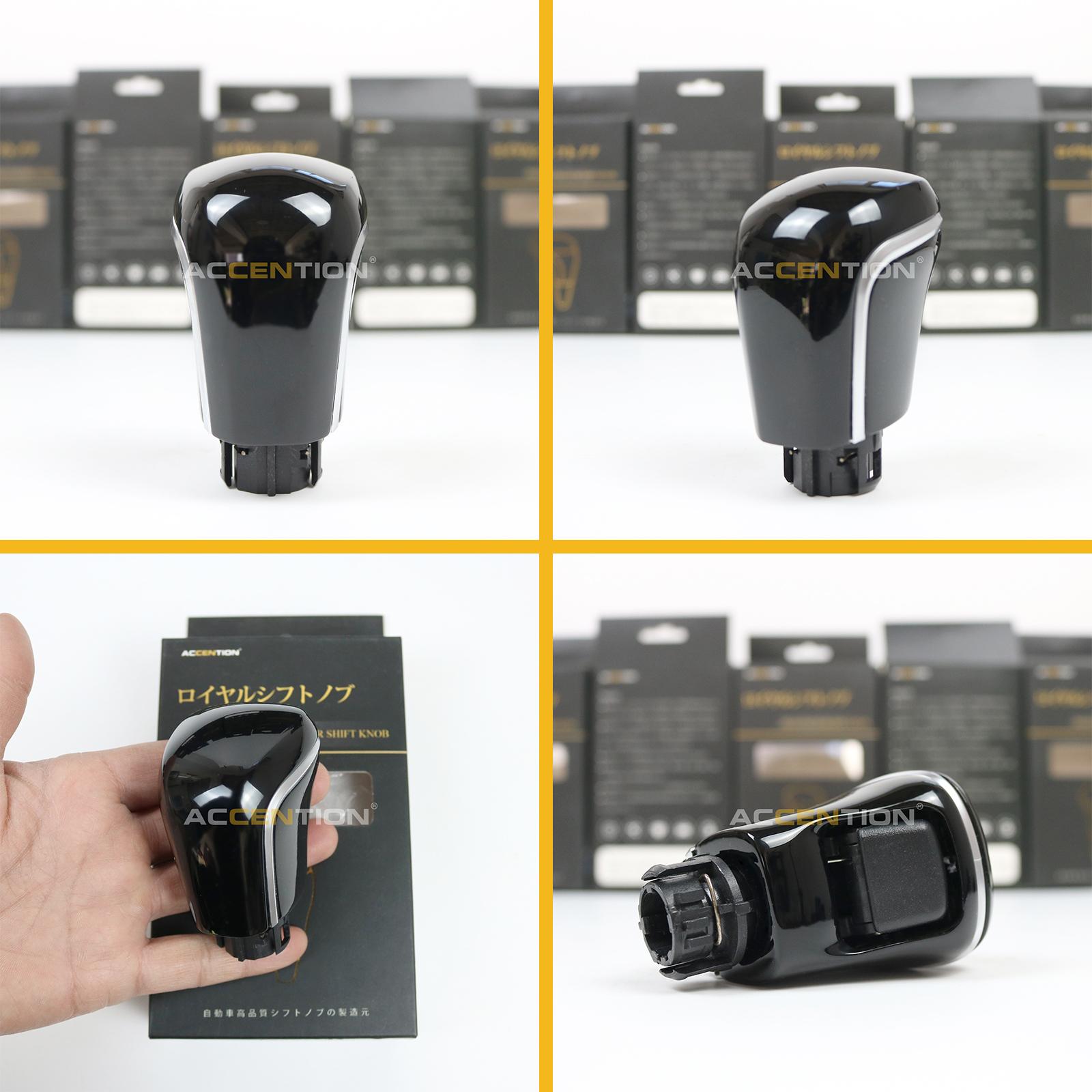 Black Leather Carbon Fiber Gear Shift Knob For Toyota Corolla Camry 2018-2024 XV70 V70 Avalon Levin 2018 - 01