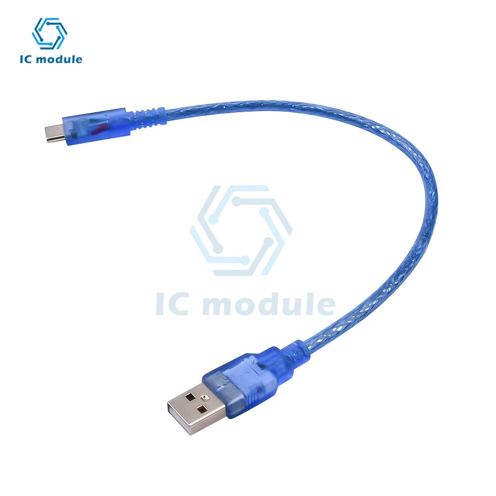 30cm USB 2.0 Male To Type C Male USB Cable Foil Braided Shielding Data Transfer Cable Adapter Cord