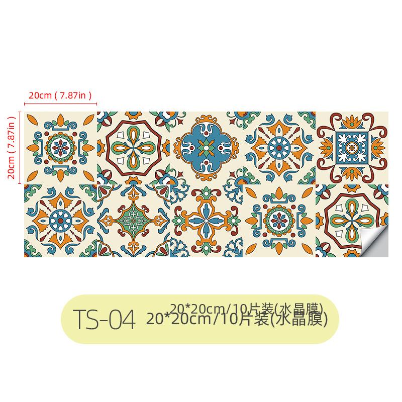 Darui Kitchen Oil-Proof Crystal Flower Tile Sticker Apartment Renovation Sticker Bathroom Tile Sticker Hotel Waterproof Wall Sticker