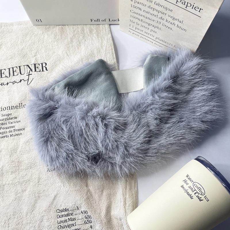 Autumn and Winter Plush Headband Imitation Fox Hair Topless Hat Thermal Hair Accessories Wide Edge Elastic Ear Protection Imitation Fur Headband