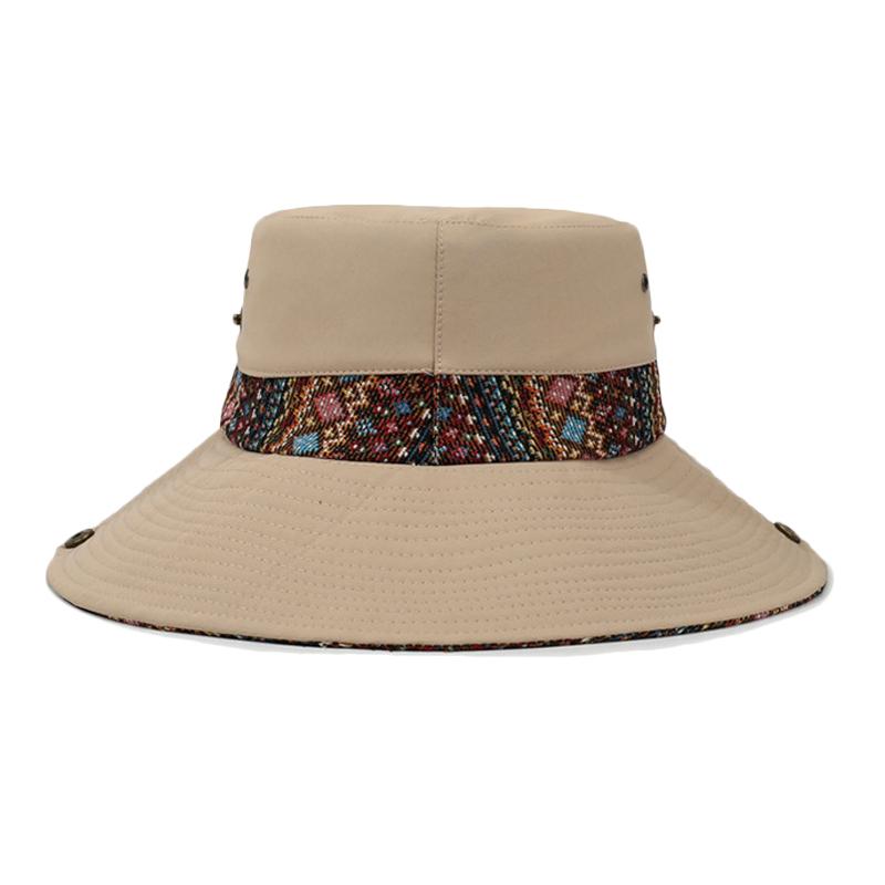 Ethnic Wind Hat Summer Vintage Mountaineering Hat Outdoor Big Brim Sun Hat Sunscreen Sunshade Fisherman Hat