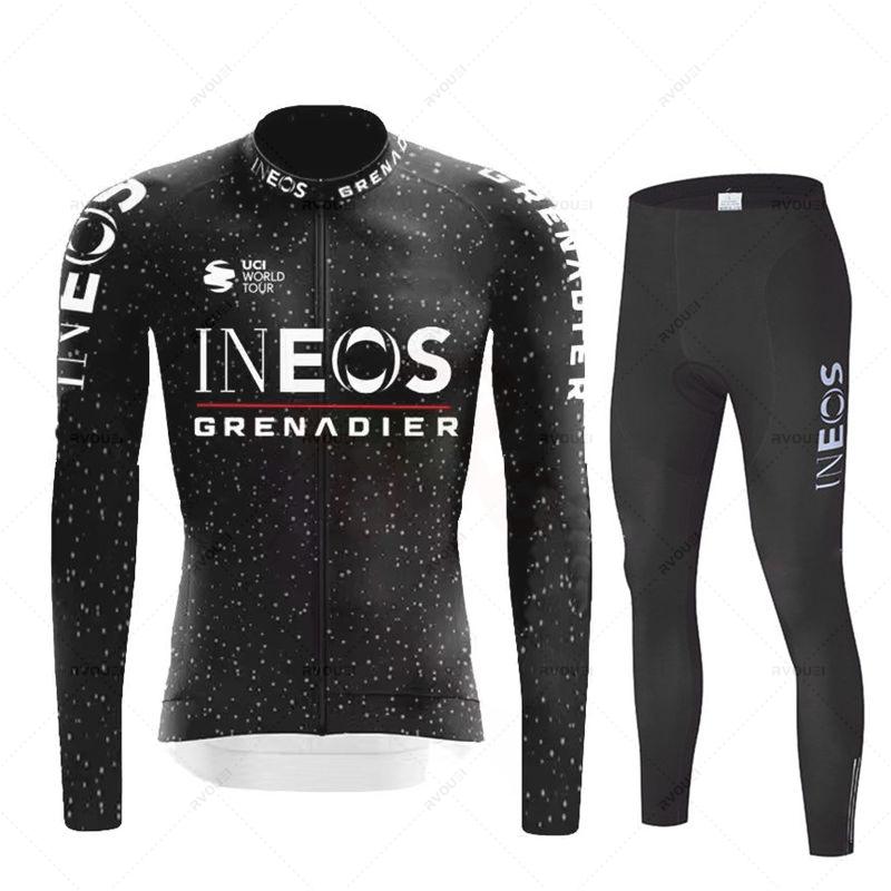 Ineos Grenadier Autumn Cycling Jersey Set Ropa Ciclismo Spring Long Sleeve Bicycle Clothing MTB Bicicleta Maillot Bike Culotte