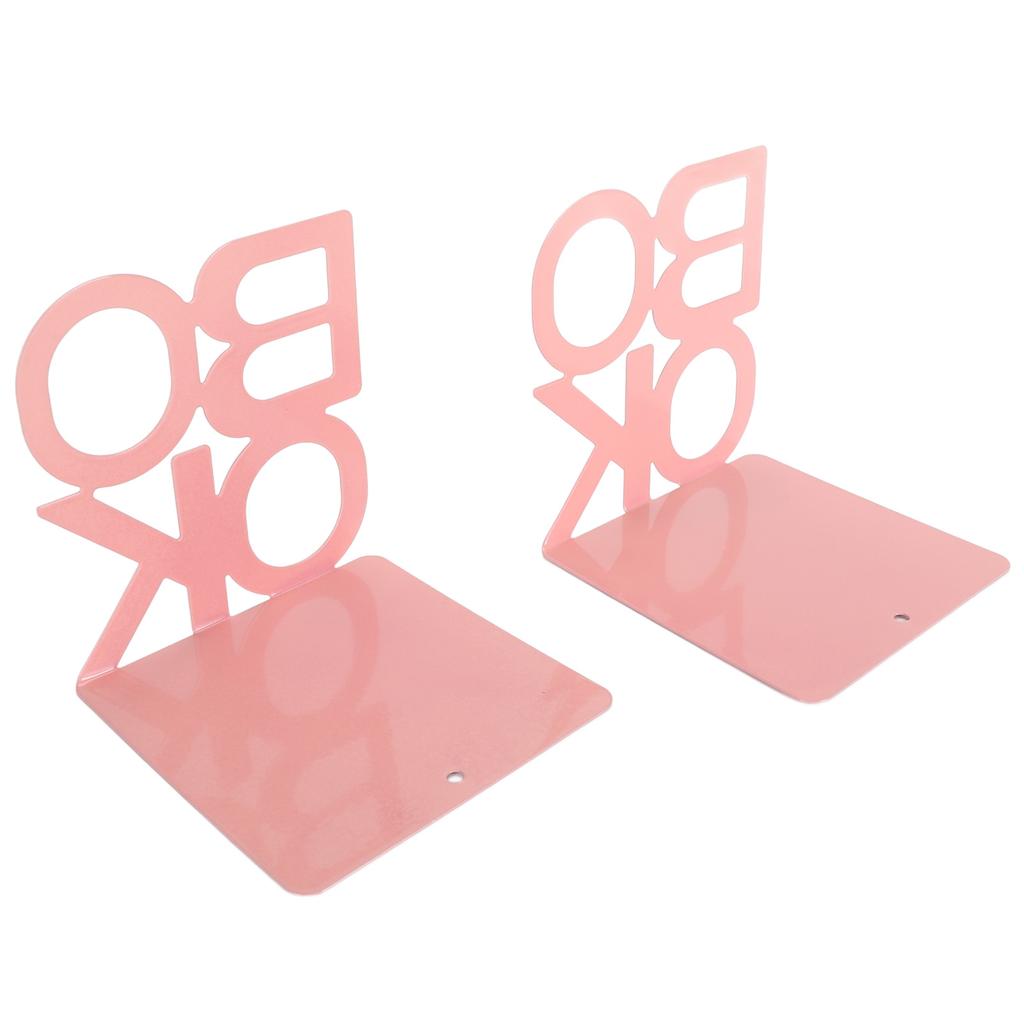 Book Support Organizer Metal Non Slip Heavy Duty L Shape Book Stopper for Shelf Cabinet