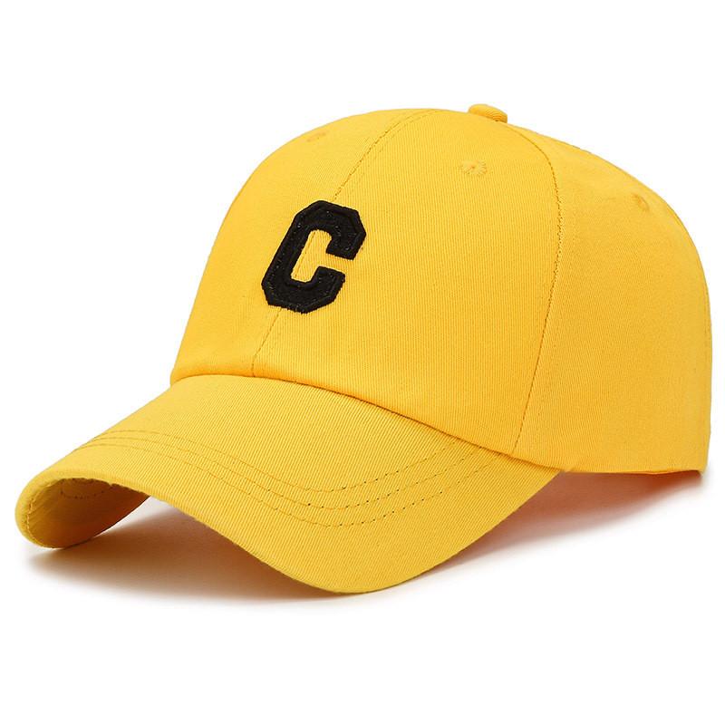 C Letter Embroidery Baseball Cap Sun Protection Peaked Cap Breathable Outdoors