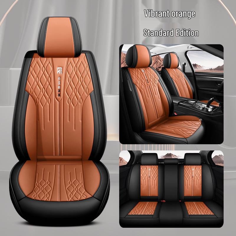 Universal Full Coverage Car Seat Cover - Breathable, Wear-Resistant, Perforated, High-End Cushion for All Seasons