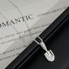 2026 High-End Women's Gold Shovel Pendant Necklace - 925 Sterling Silver Clavicle Chain